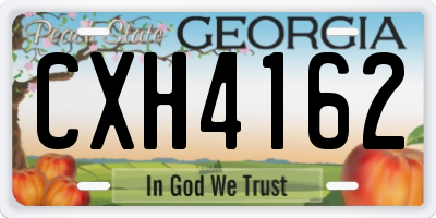 GA license plate CXH4162