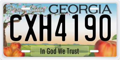 GA license plate CXH4190