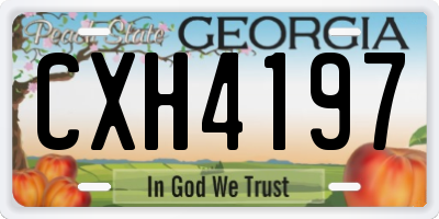 GA license plate CXH4197