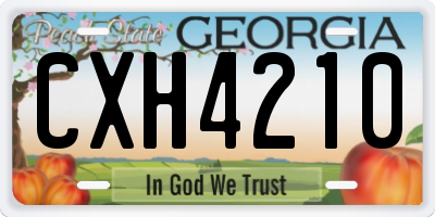 GA license plate CXH4210