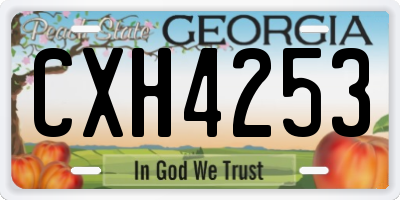 GA license plate CXH4253