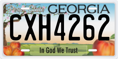 GA license plate CXH4262