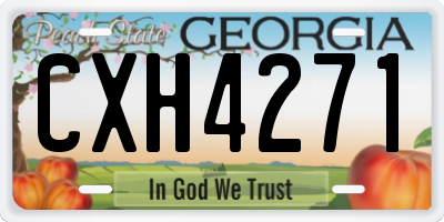 GA license plate CXH4271