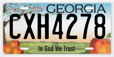 GA license plate CXH4278