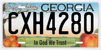 GA license plate CXH4280