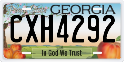 GA license plate CXH4292