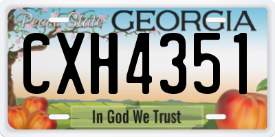 GA license plate CXH4351