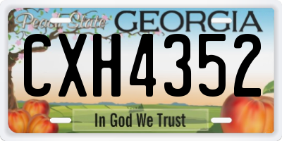 GA license plate CXH4352