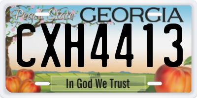 GA license plate CXH4413