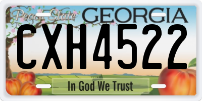 GA license plate CXH4522