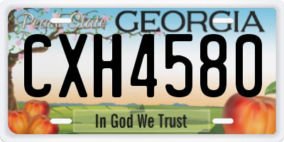 GA license plate CXH4580