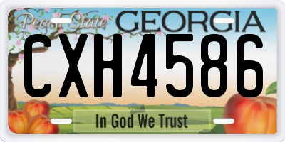 GA license plate CXH4586