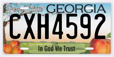 GA license plate CXH4592