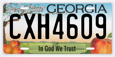 GA license plate CXH4609