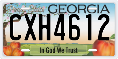 GA license plate CXH4612