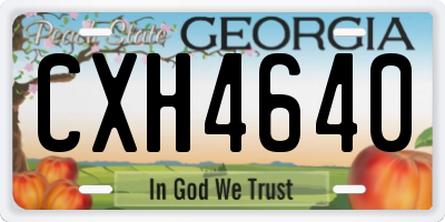GA license plate CXH4640