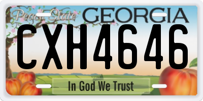 GA license plate CXH4646