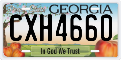 GA license plate CXH4660