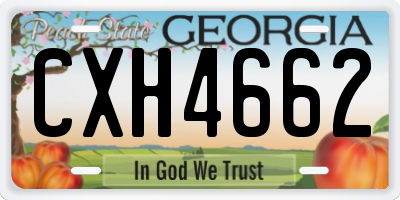 GA license plate CXH4662