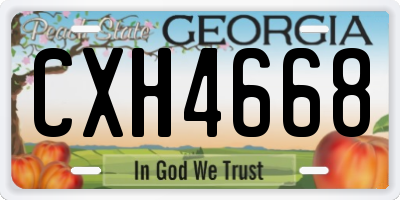 GA license plate CXH4668