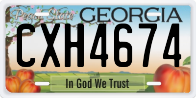 GA license plate CXH4674