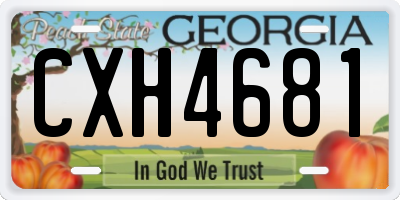 GA license plate CXH4681