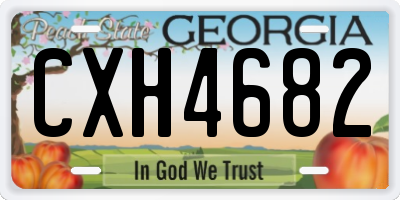 GA license plate CXH4682