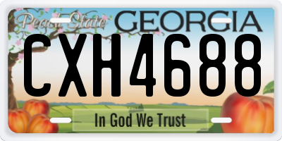 GA license plate CXH4688