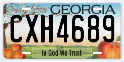 GA license plate CXH4689
