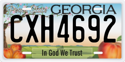GA license plate CXH4692