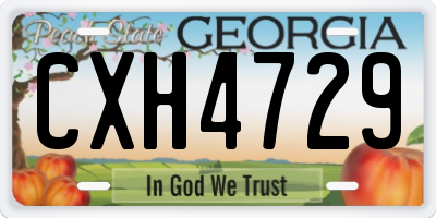 GA license plate CXH4729