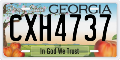GA license plate CXH4737