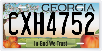 GA license plate CXH4752