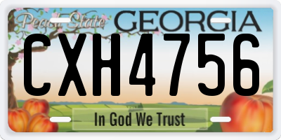 GA license plate CXH4756