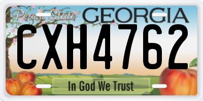GA license plate CXH4762