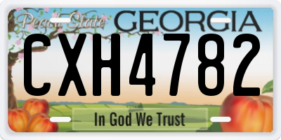 GA license plate CXH4782