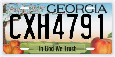 GA license plate CXH4791