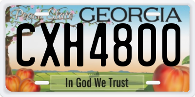 GA license plate CXH4800