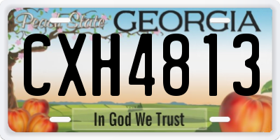 GA license plate CXH4813