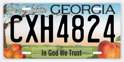 GA license plate CXH4824