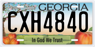 GA license plate CXH4840