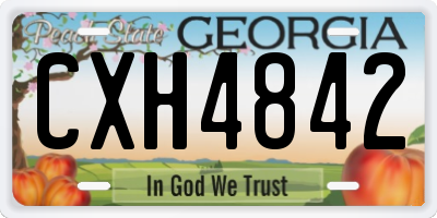GA license plate CXH4842