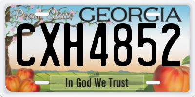 GA license plate CXH4852