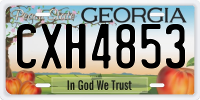 GA license plate CXH4853