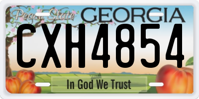 GA license plate CXH4854