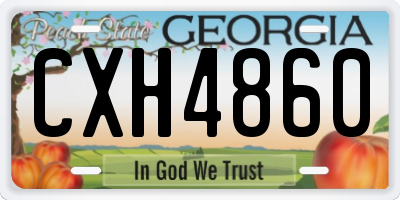 GA license plate CXH4860