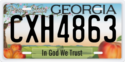 GA license plate CXH4863