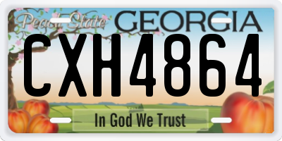 GA license plate CXH4864