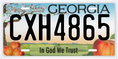 GA license plate CXH4865