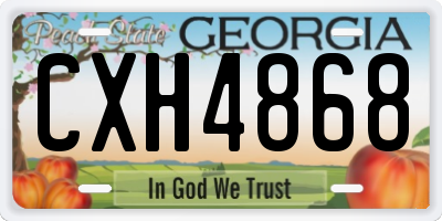 GA license plate CXH4868